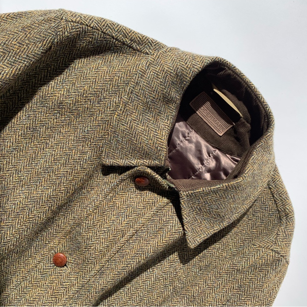 ❌SOLD❌ Vintage Harris Tweed 100% Wool Quilted Winter Jacket made for Ogilvy - Picture 7 of 16